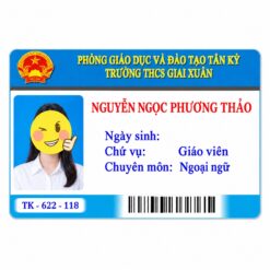 Thẻ giáo viên ngang theo yêu cầu