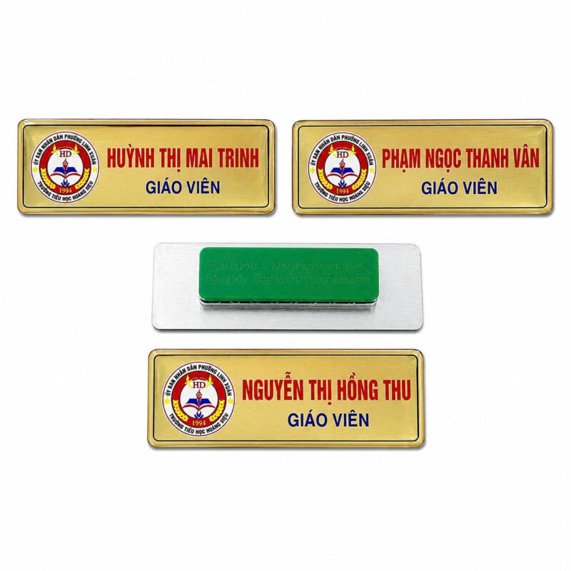 Thẻ tên kim loại 2 mặt