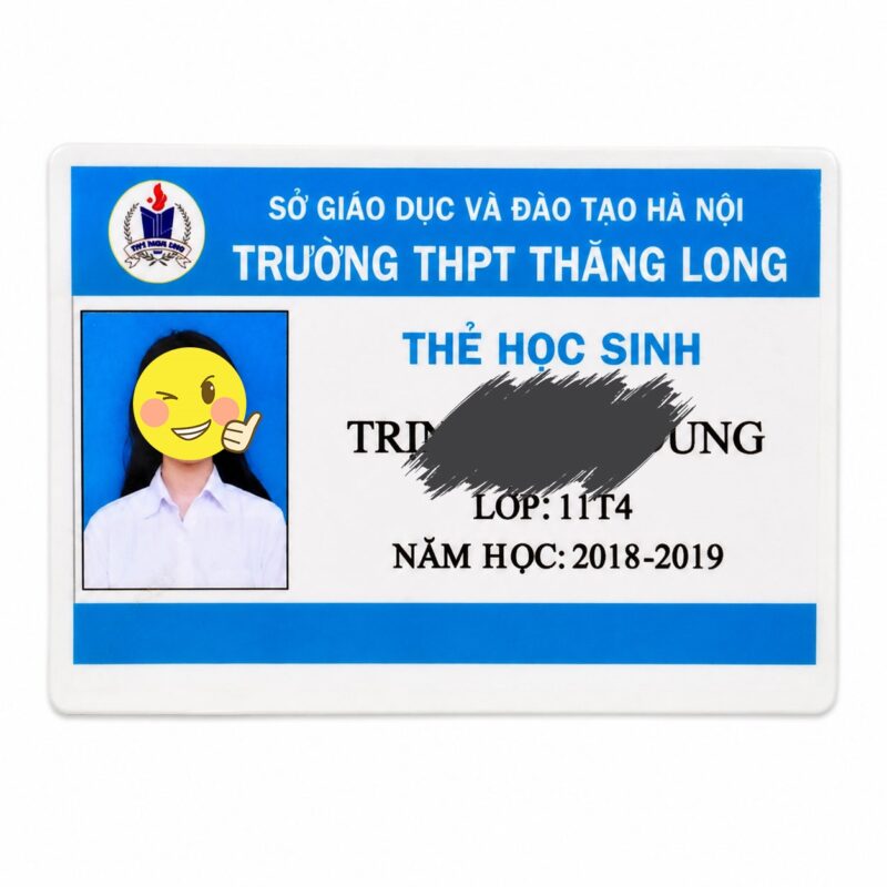 Mẫu thẻ học sinh in theo yêu cầu