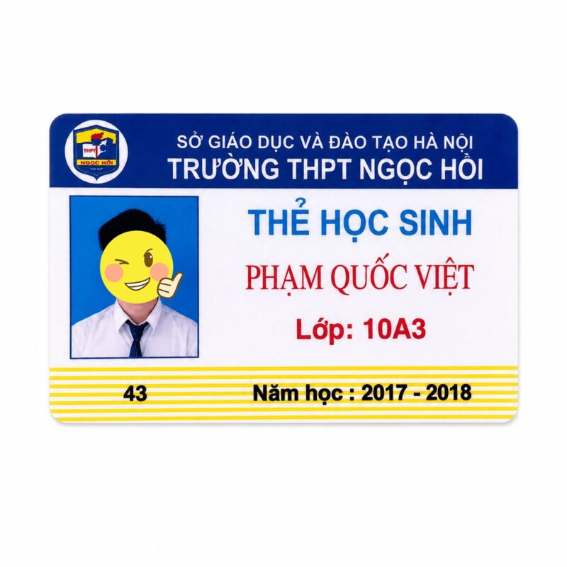 Thẻ đeo học sinh ngang