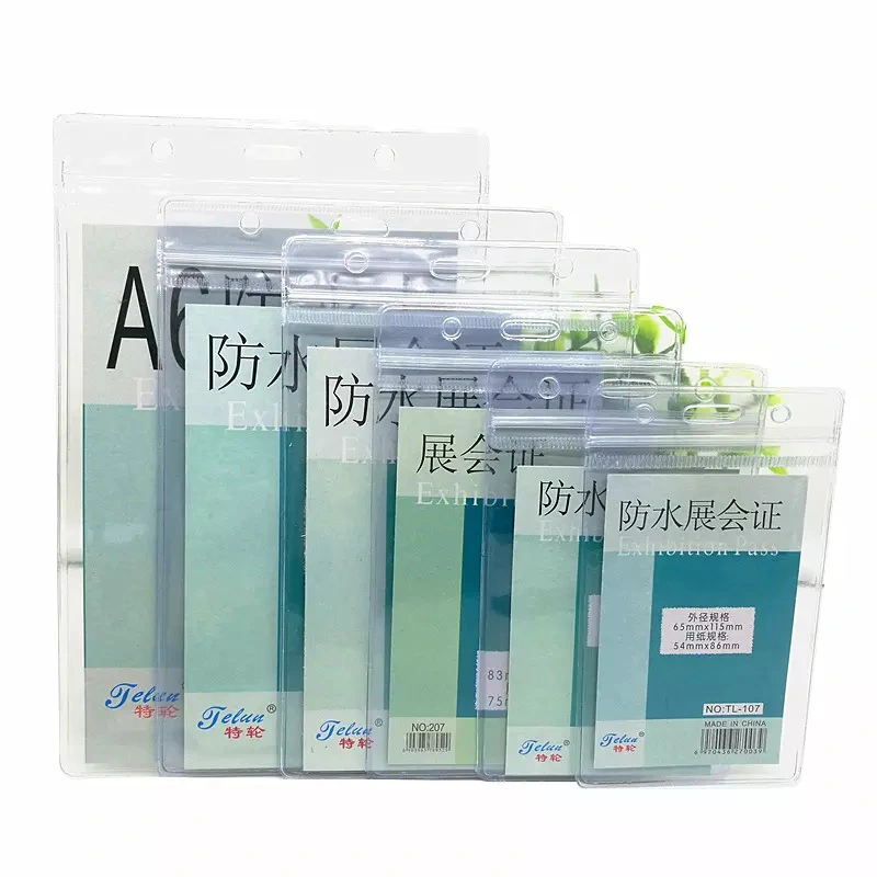 exhibition-pass-pvc-zip-holder Các kích thước của bao thẻ nhựa