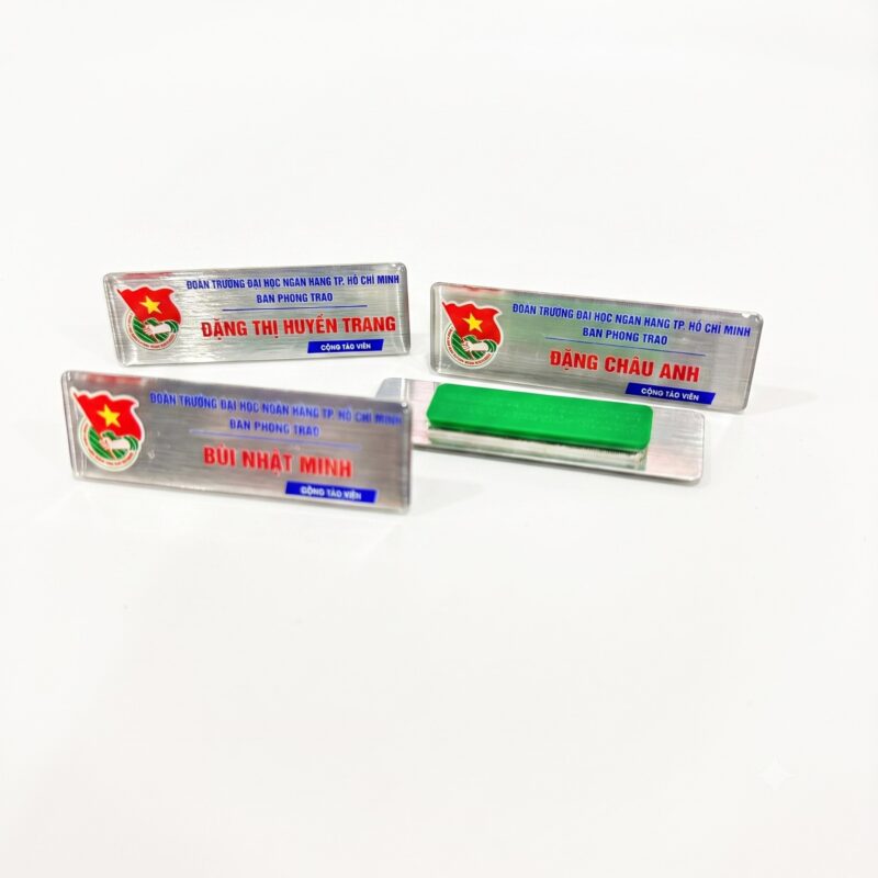 Bảng tên kim loại bạc 2 mặt