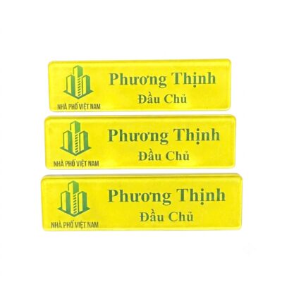 Bảng tên mica cài áo