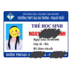 Mẫu thẻ nhựa pvc học sinh ngang