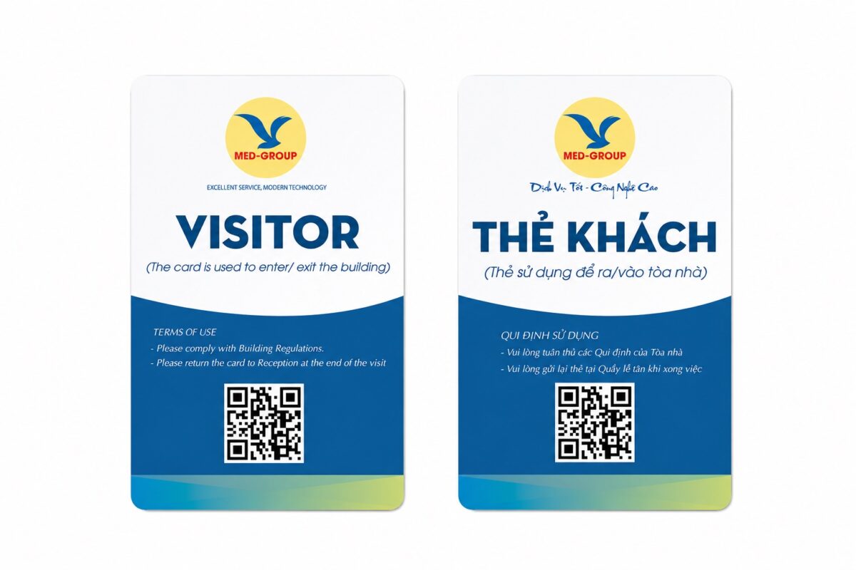 Thẻ khách ra vào công ty