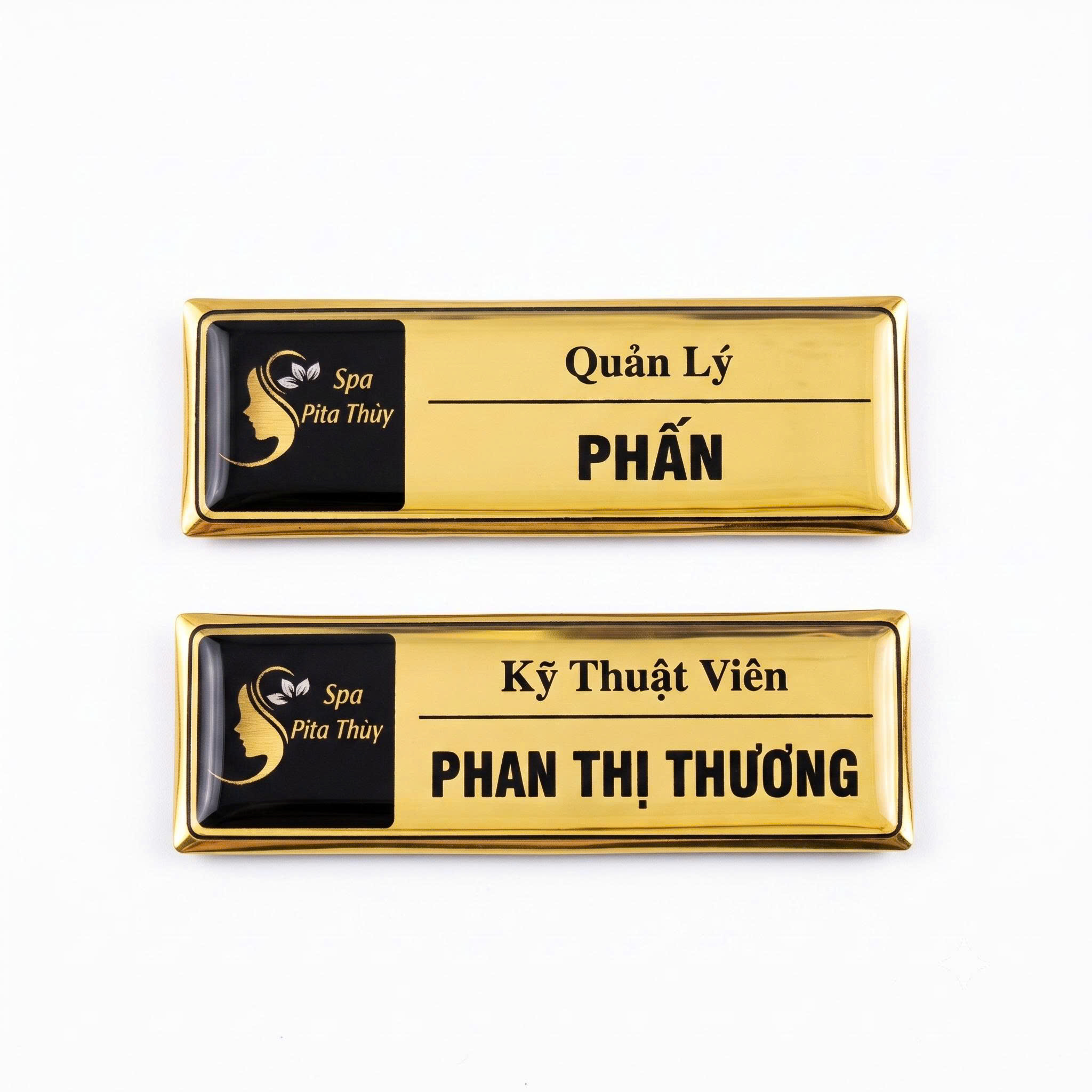 Biển tên nhân viên spa