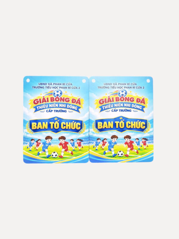 Thẻ đeo ban tổ chức giải bóng đá
